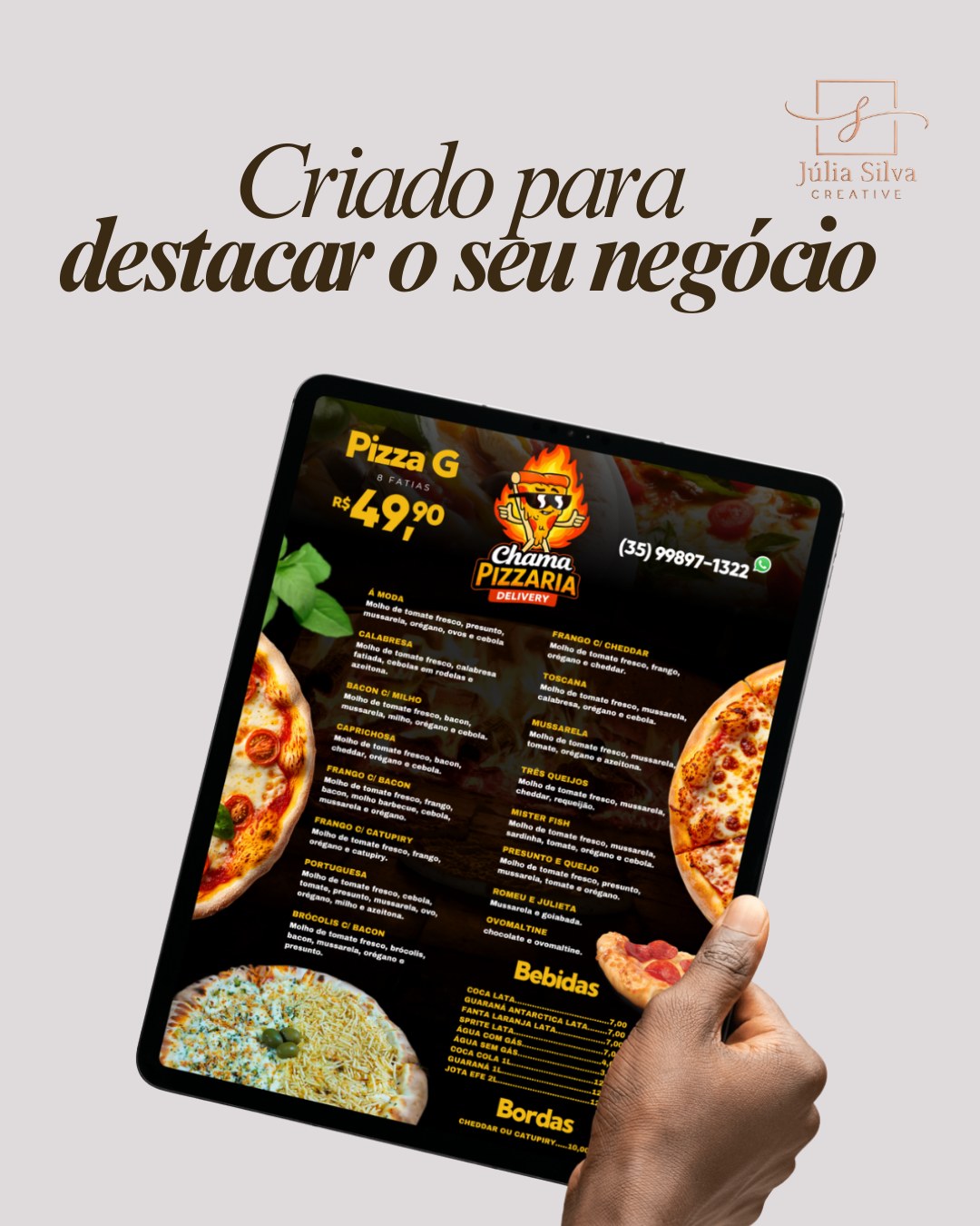 Anúncio criado pela Júlia Silva Creative